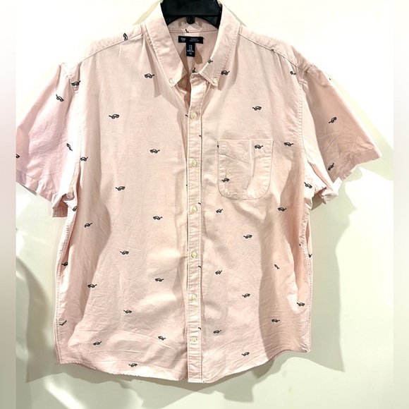 GAP Men’s 100% Cotton Pink Sunglasses Print Casual Vacation Fun Shirt Size XL - Picture 5 of 9